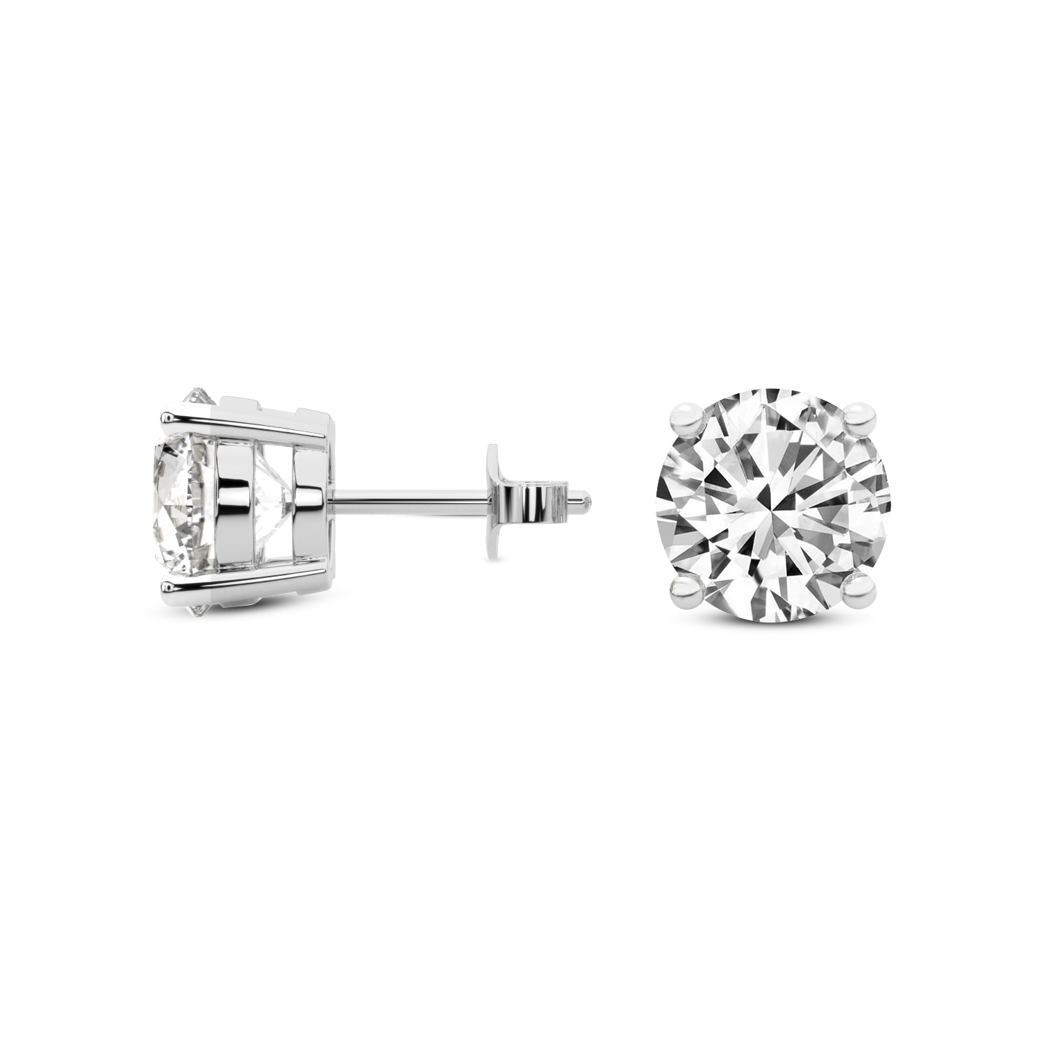 Four-Prong Round Studs