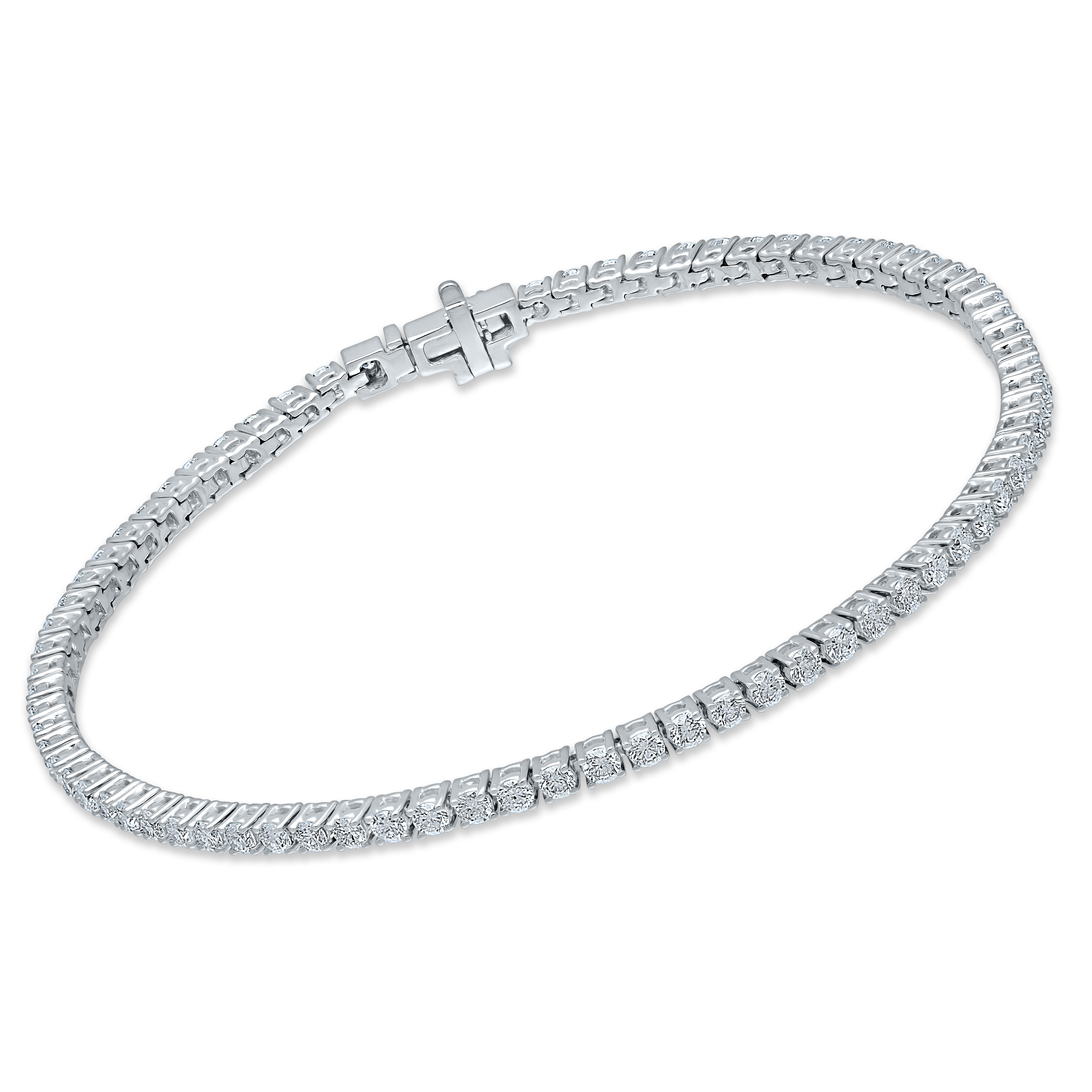 Four-Prong Round Tennis Bracelet